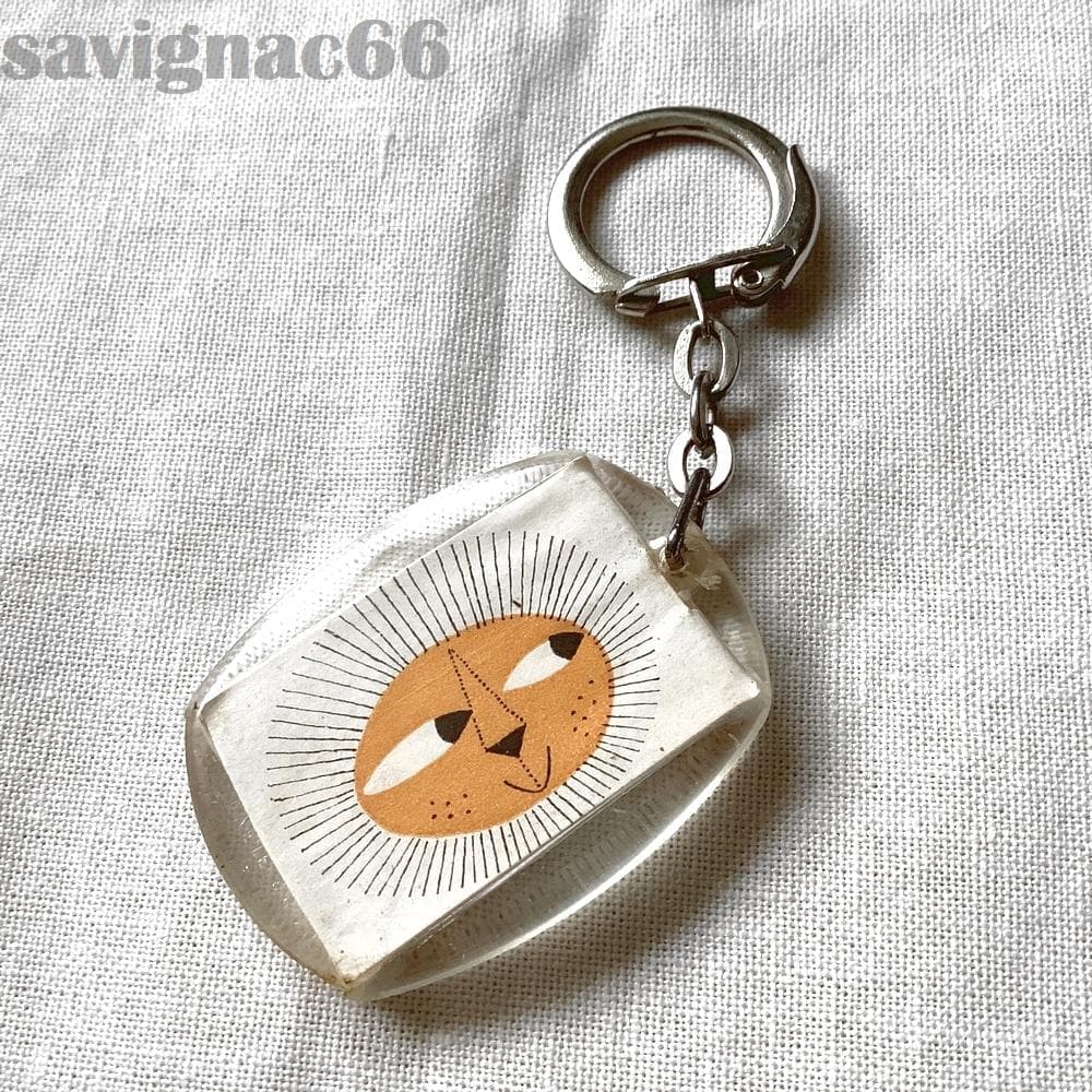 60s フレンチキーホルダー LE PROGRES ライオン 顔 サヴィニャック