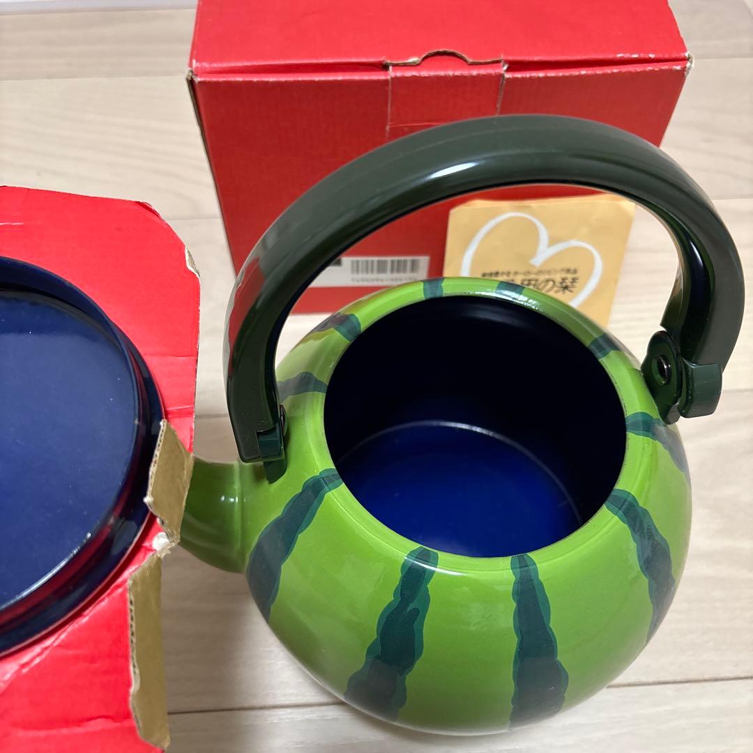 エジリー ホーローやかん 2.4リットル スイカ - メルカリ