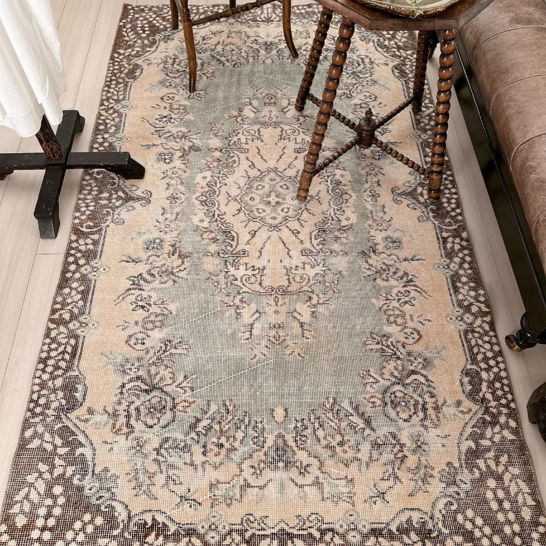 トルコ ヴィンテージラグ A111 定番 ベージュ セージグリーン ブラウン トルコ ヴィンテージラグ A116 ベージュ セージグリーン ダークグリーン