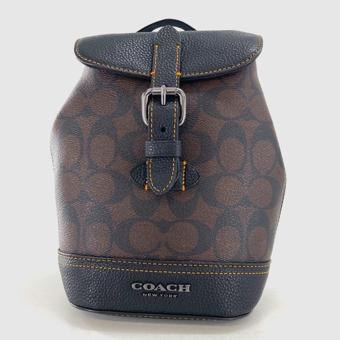 極美品 COACH ボディバッグ ハドソン スモール パック シグネチャー