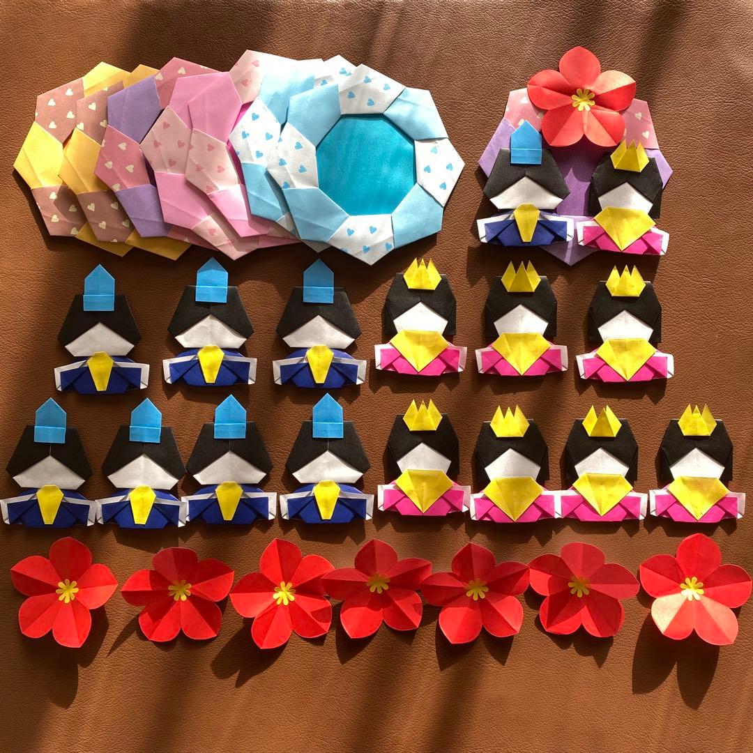 ひな祭り 3月 制作キット 8個 折り紙 壁面飾り 飾り ハンドメイド