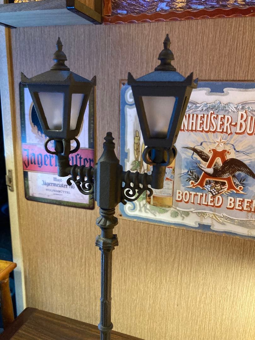 ガス灯 アンティーク ランプ 西洋 街灯 昭和レトロ 置物 オブジェ 外灯