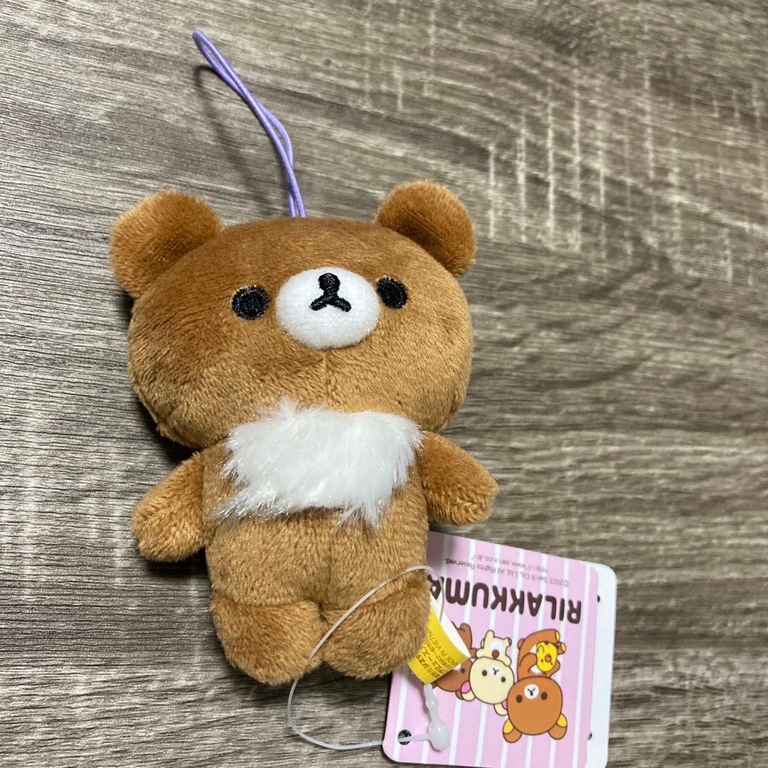 リラックマ ゴムひも付きマスコット チャイロイコグマ - メルカリ