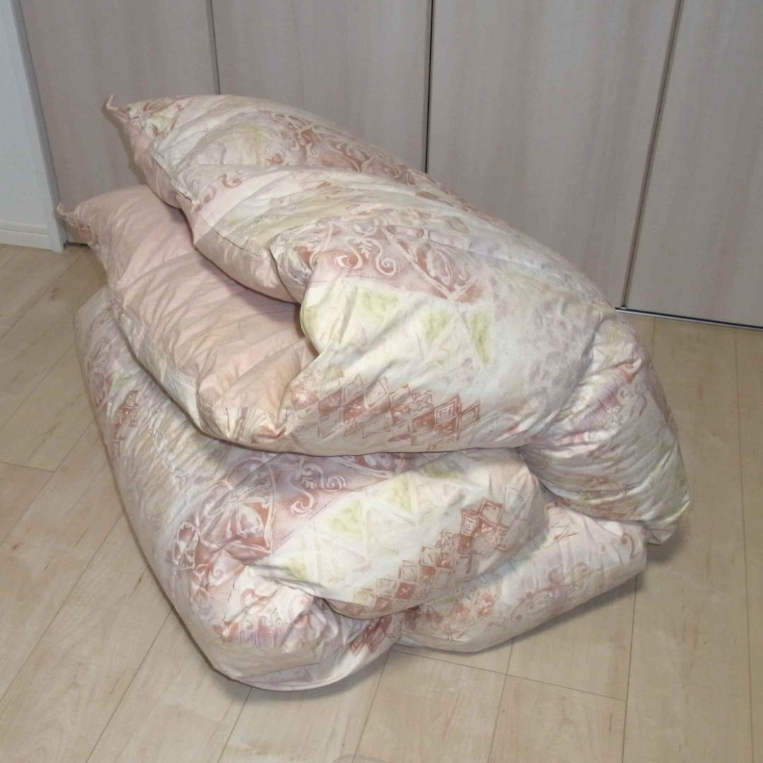 丸八真綿 高級羽毛布団 羽毛掛け布団 ダブル 厚手 丸八真綿 高品質 羽毛布団 羽毛 ホワイト ダックダウン90％使用 1.1kg