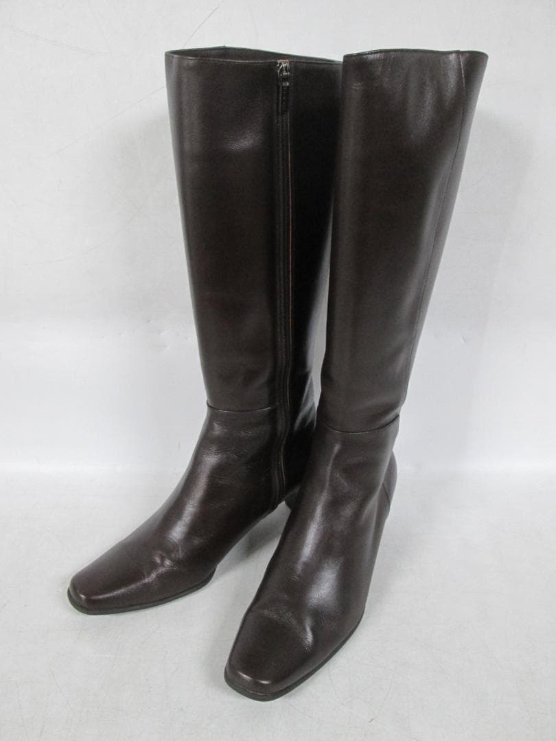REGAL リーガル ロングブーツ レザー 24cm ダークブラウン - メルカリ