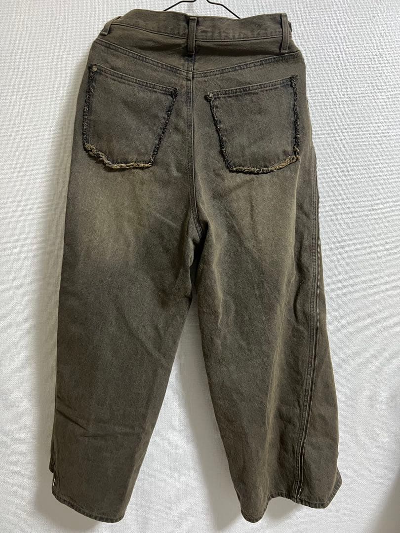 GRANCY ジップデザイン バギーデニム パンツ ブラウン グランシー 完売