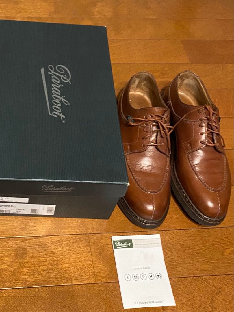 パラブーツ】 UK5.5アヴィニョン 25.0 AVIGNON マロン 美品 - メルカリ