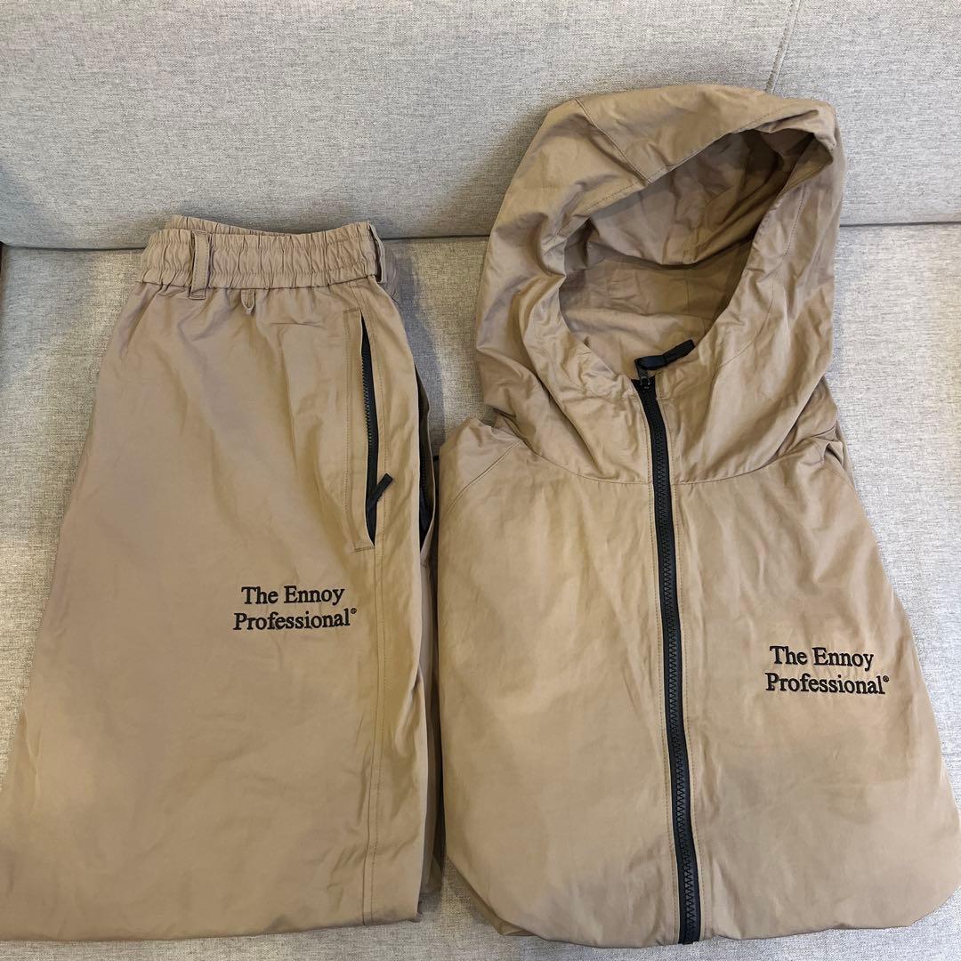 ENNOY PROFESSIONAL CPN JACKET セットアップベージュ ennoy ナイロンセットアップ ベージュ S