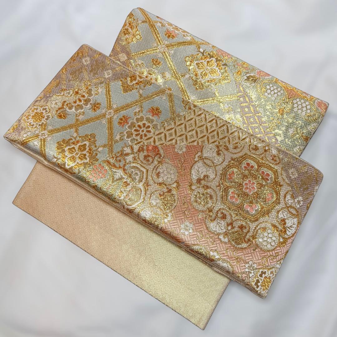 choco様 一体型 ワンタッチ帯 作り帯 マジックテープ 佐賀錦 豪華 袋帯