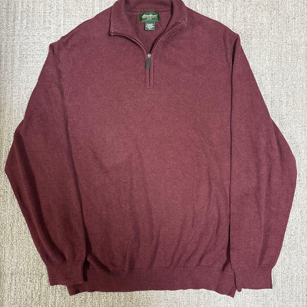 90s Eddie Bauer エディーバウアー ハーフジップニット - メルカリ
