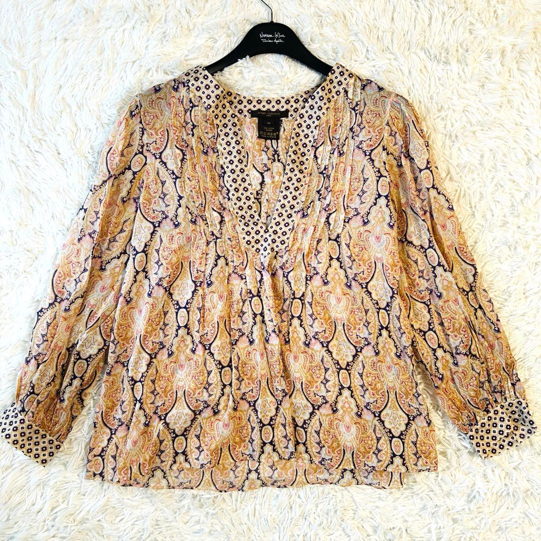ルイヴィトン LOUIS VUITTON ブラウス シャツ 長袖 ペイズリー柄 LOUIS VUITTON（シャツ/ブラウス(長袖/七分)）のフリマアイテム一覧