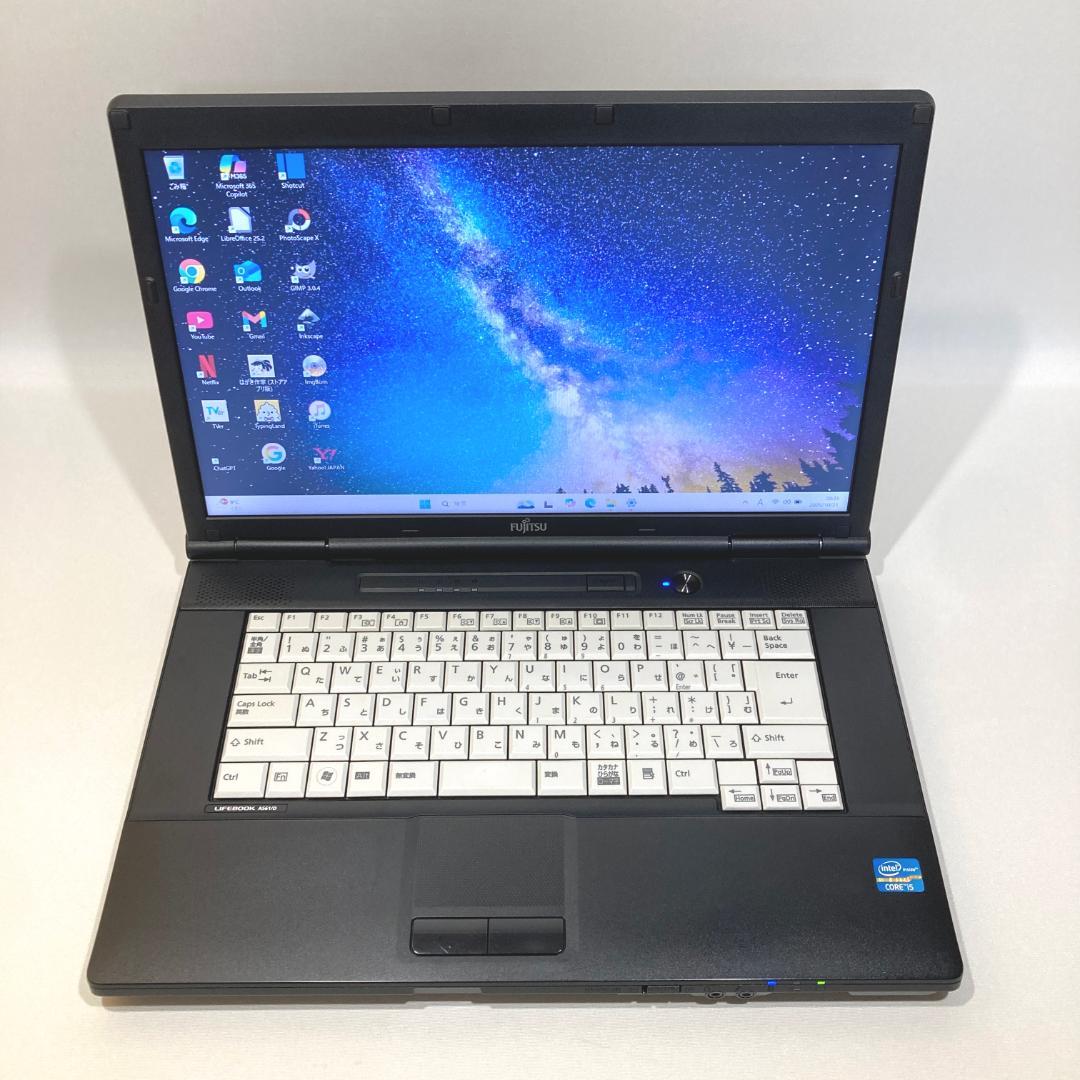 ✨初心者向け✨快速・大画面・DVD✨黒✨すぐ使えるノートパソコン◇