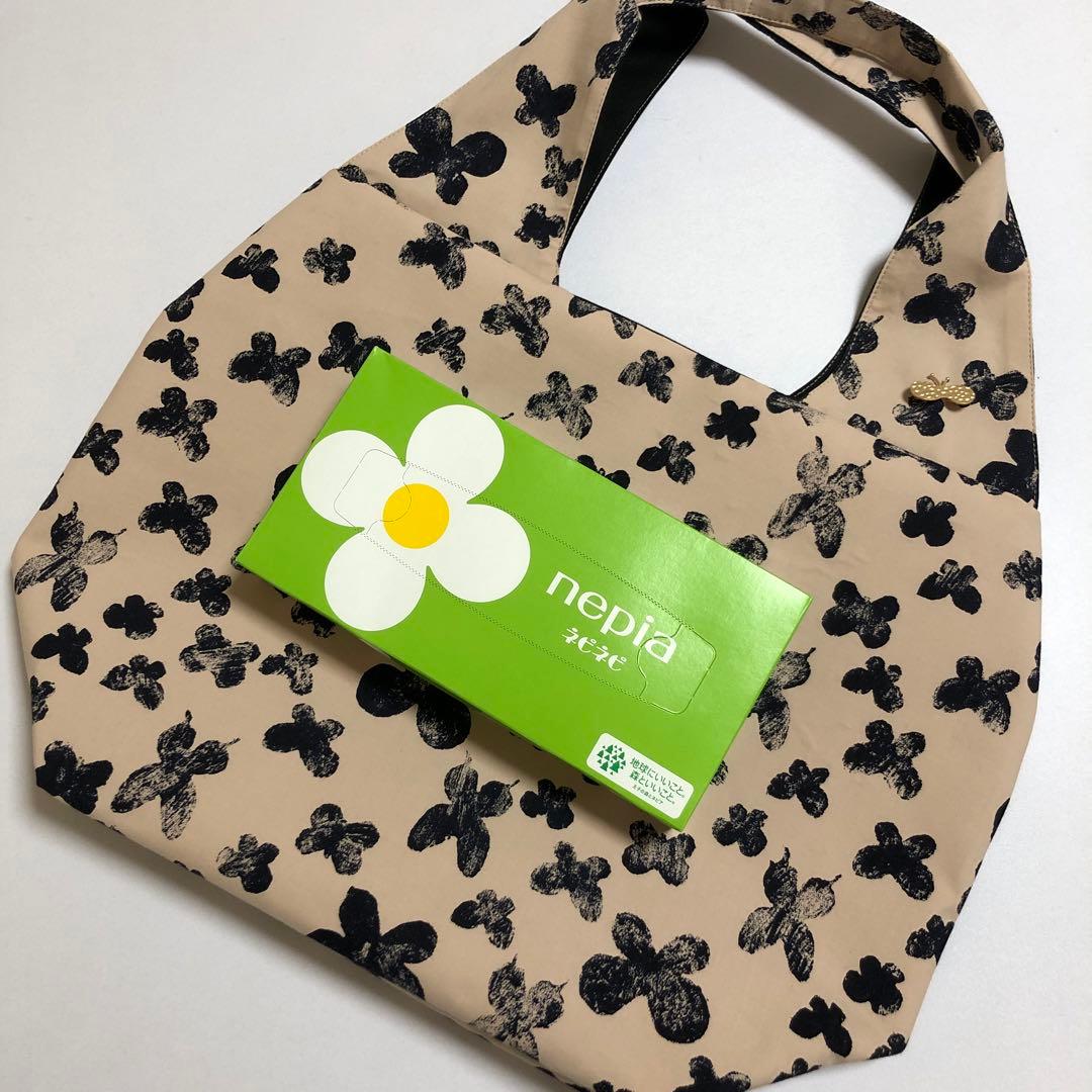 グランドトート&ブローチ♡ミナペルホネン 《memoria全面＊ベージュ》