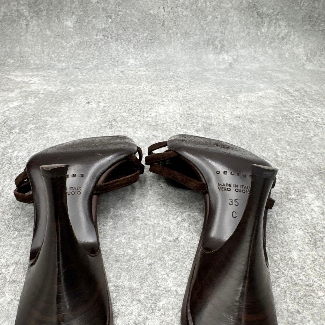 美品　セリーヌ ジュエル ミュール　ブラウン 35C　22～22.5cm