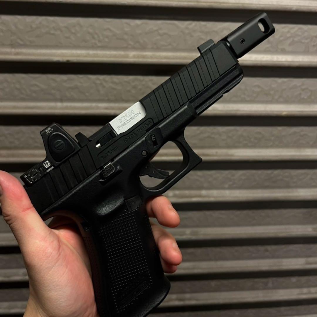 て*ふ様 東京マルイ　G17gen5mos 用KKMアウターバレル　セット　グロ C&C Tac KKMタイプ アウターバレル＆コンペンセイターセット Silver