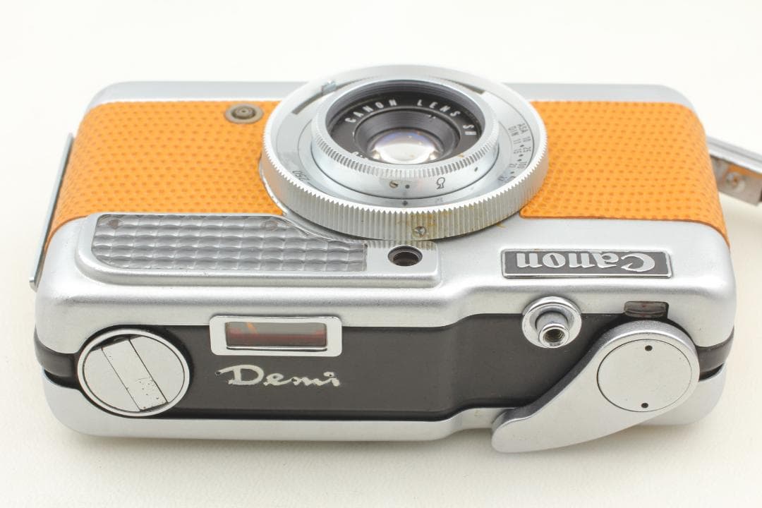 整備済 美品】黄土色 キヤノンデミハーフフレームカメラ露出計ok＃1316