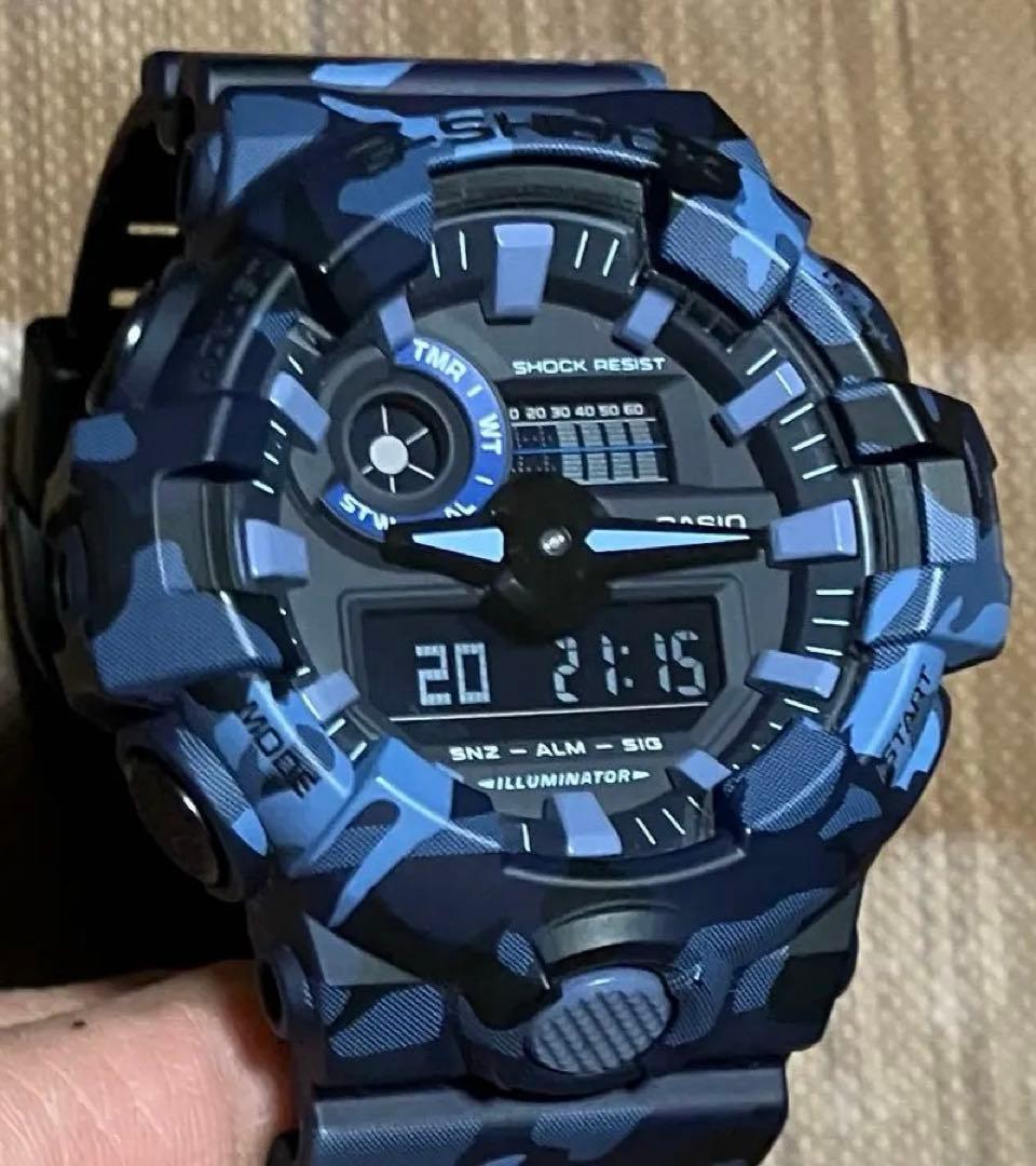 G-SHOCK GA-700CM-2AJF ブルー　カモフラージュ G-SHOCK カシオ CASIO Gショック ジーショック 腕時計 クオーツ メンズ