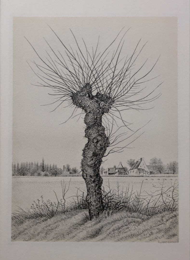 追加出品 Ｔt長谷川潔500部限定作品　「一樹・ニレの木」美品 長谷川潔 「一樹（ニレの木）」 | | アトリエ・ブランカ