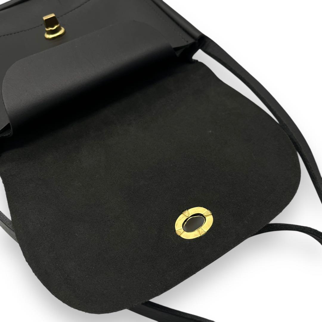 極美品□Mimi フランシス ショルダーバッグ ターンロック ロゴ型押し