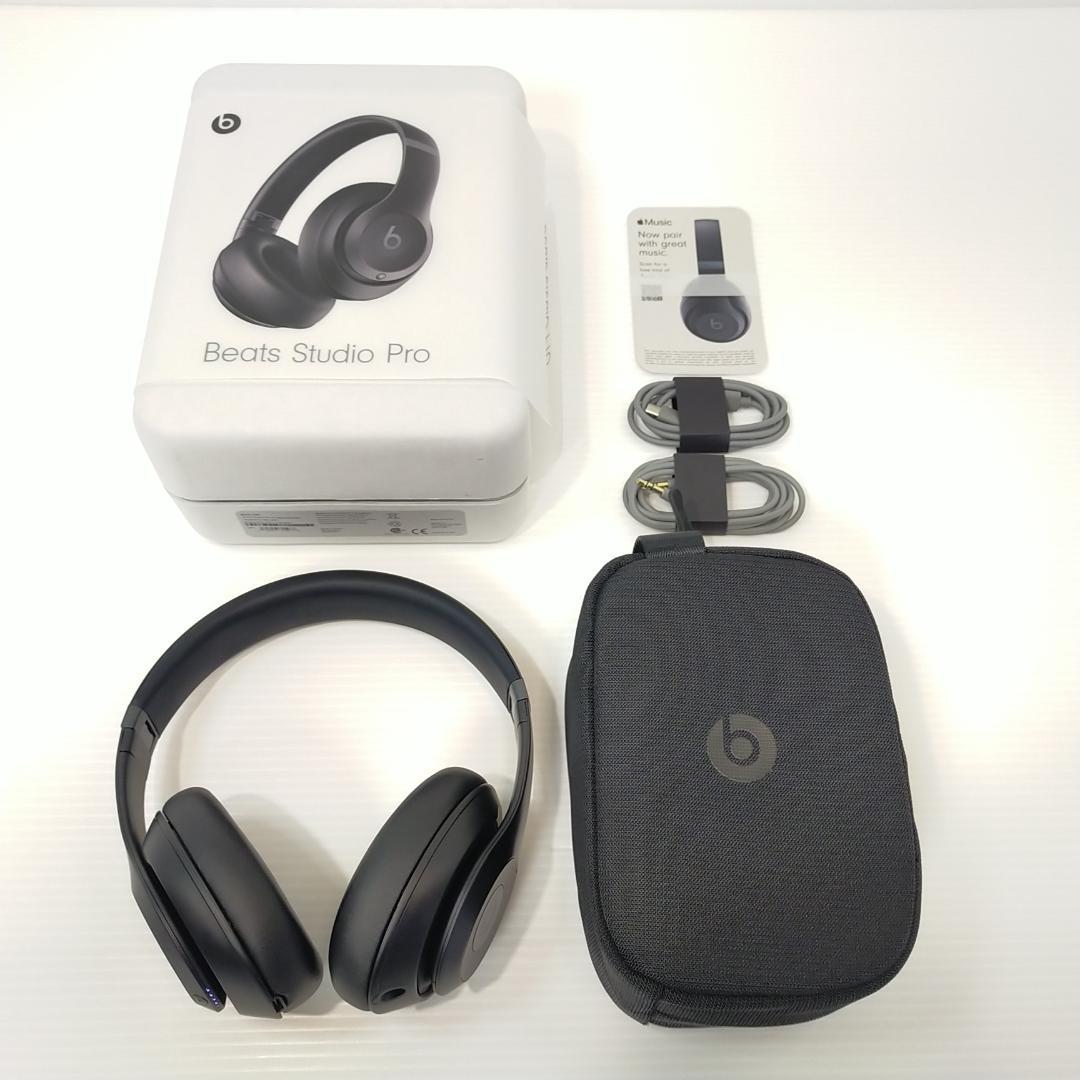 【ほぼ未使用】Beats ノイズキャンセリングヘッドフォン MQTP3PA/A ブルートゥースヘッドホン Beats Studio Pro ブラック MQTP3PA/A