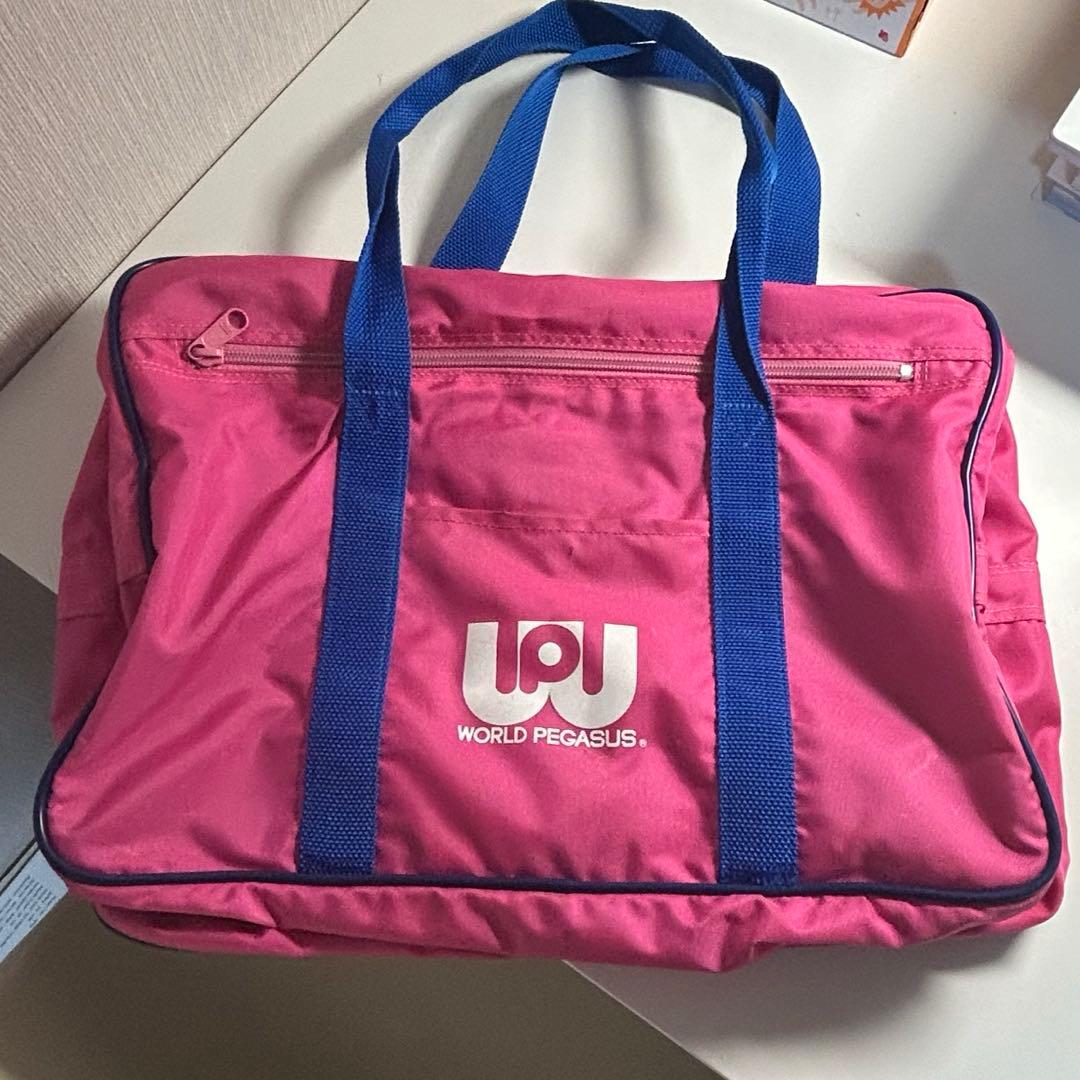 旧ワッペ スクバ ワールドペガサス ピンク スクールバッグ - メルカリ