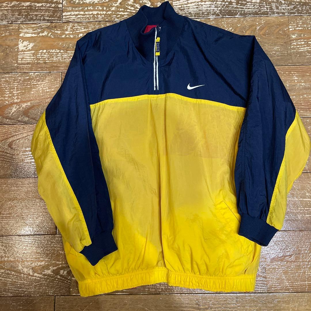 ナイキ nike XL ナイロンジャケット リバーシブル ロゴ刺繍 90s 希少