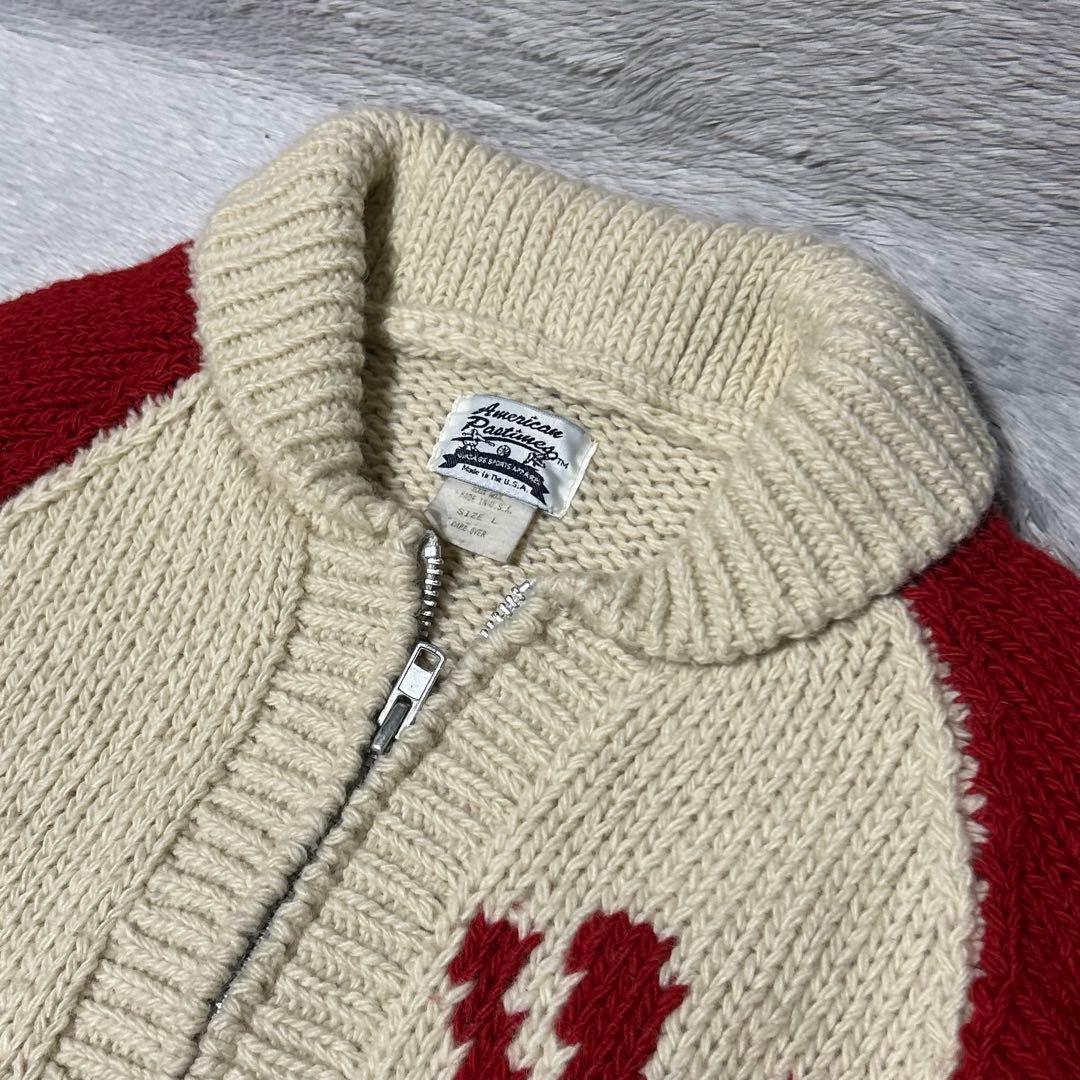 American Pastimesアメリカンパスタイム カウチンセーター USA