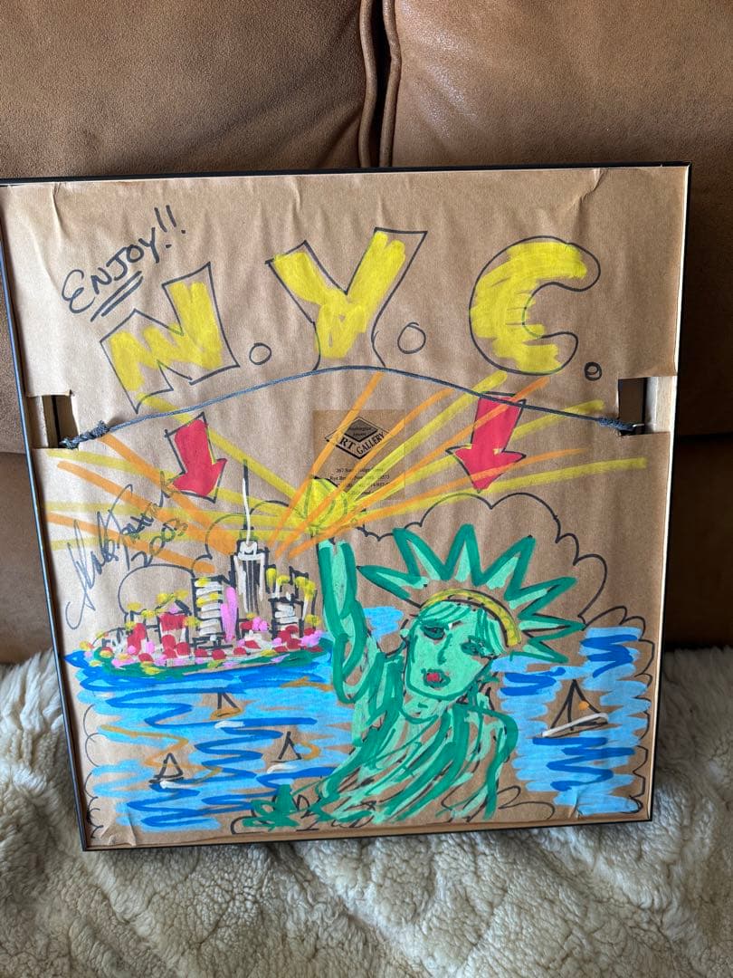 希少作品3Dアート チャールズファジーノ裏面本人手描きイラスト！ 【新