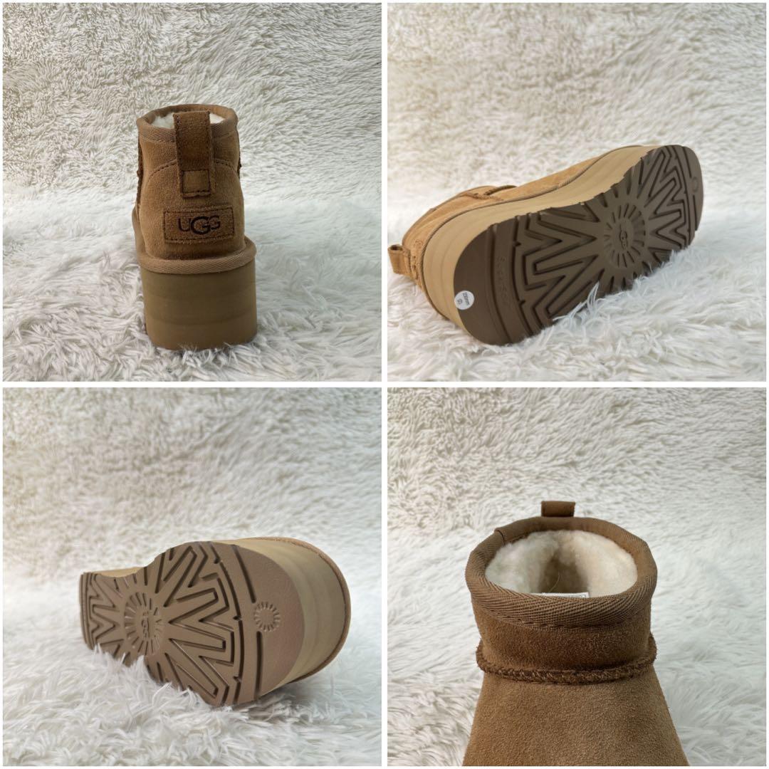 UGG クラシック ウルトラ ミニ プラットフォーム 25cm 8 チェスナット