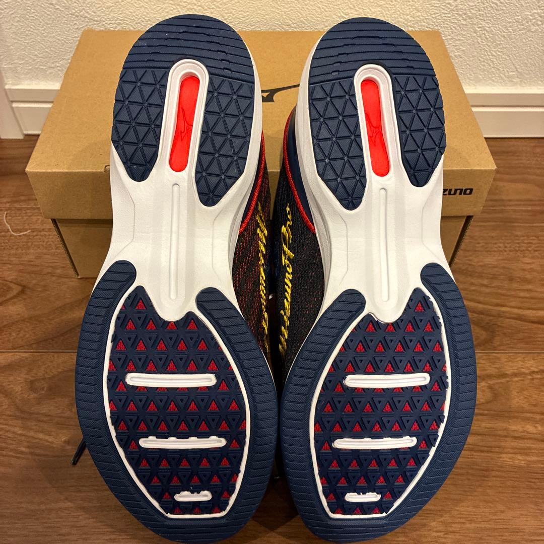 [ミズノ] ウエーブ ライトレボラン プロ ネイビー×ゴールド 26.0CM