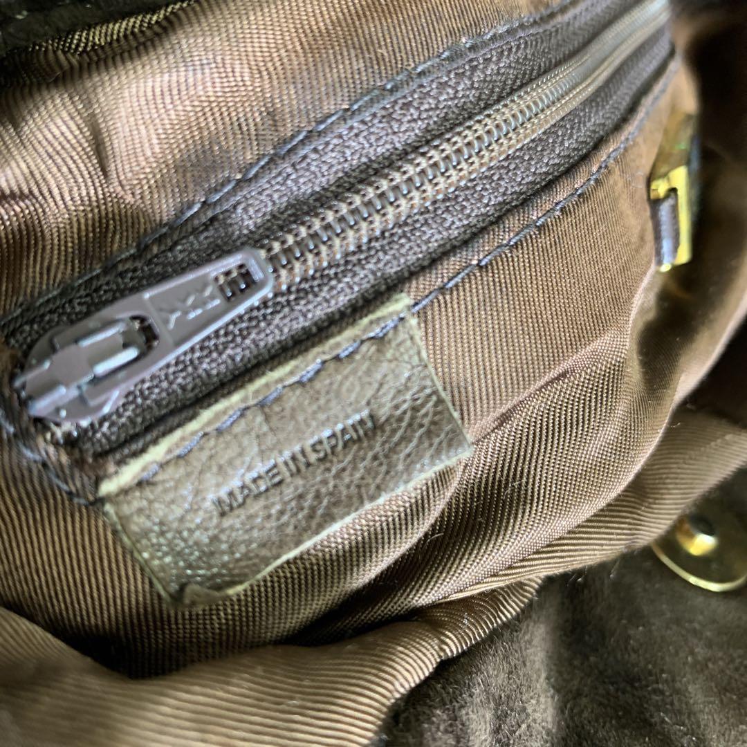 希少 オールド LOEWE ロエベ スエードショルダーバッグ ブラウン 巾着