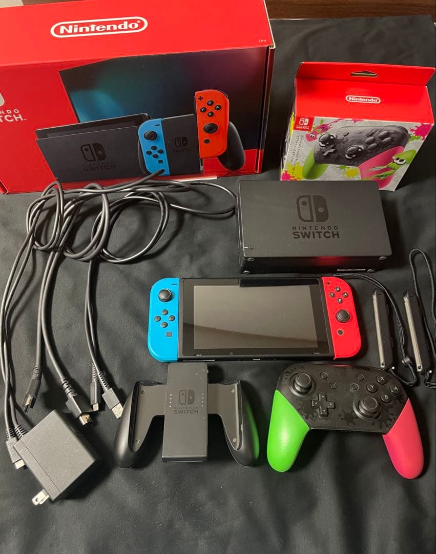 Nintendo Switch ネオン　proコン　セット Switch用ワイヤレスネオンコントローラーPro | アクラス | SASP-0701