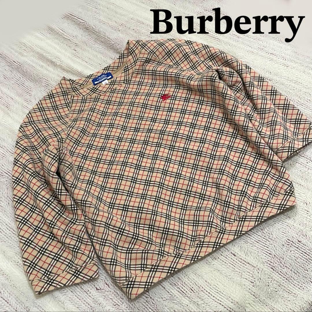 BURBERRY バーバリー ブルーレーベル ノバチェック 七分丈カットソー M