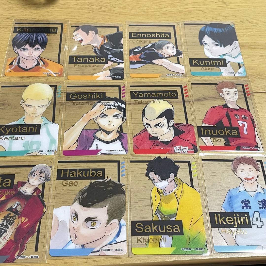 ハイキュー!! ファンパーク 箔押しクリアカードコレクション 12枚