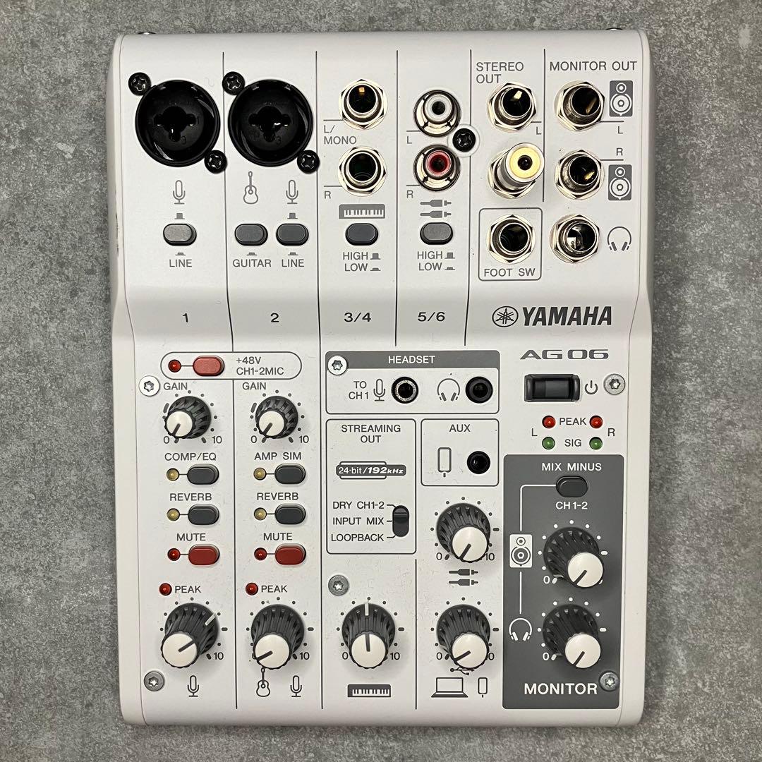 YAMAHA AG06MK2 W ライブストリーミングミキサー - メルカリ