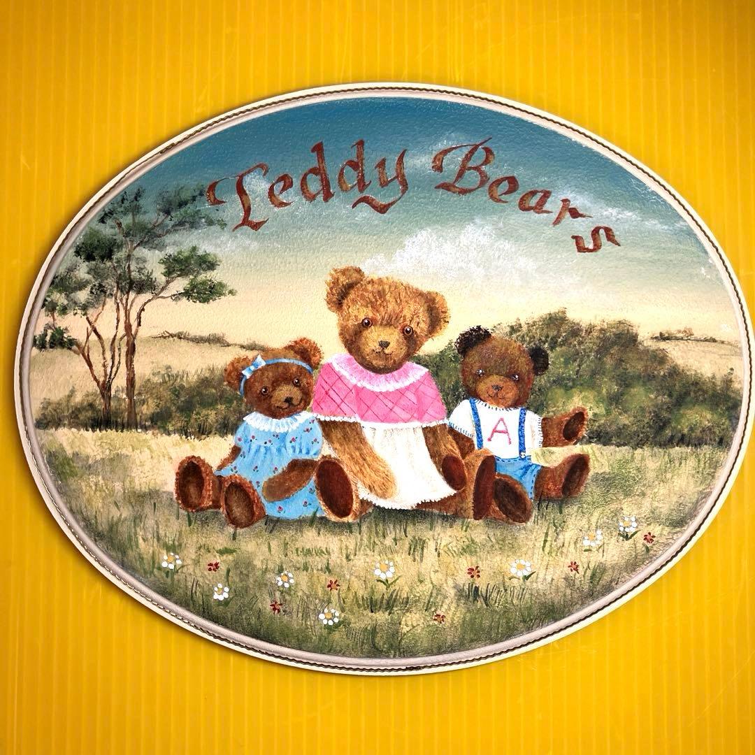 トールペイント作品 スリーベアーズのボックス テディベア親子