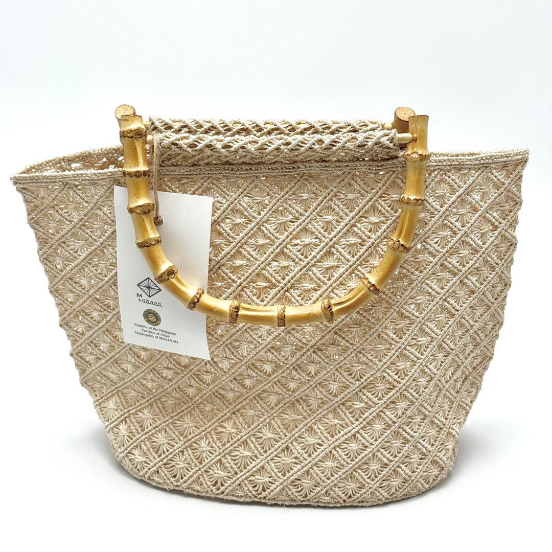 アバカ バンブーバッグ M+abaca 花繋ぎ 夏単衣 6600の通販はau PAY