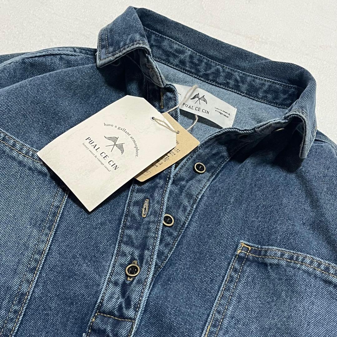 新品未使用品』ピュアルセシン ヴィンテージライクデニムチュニック