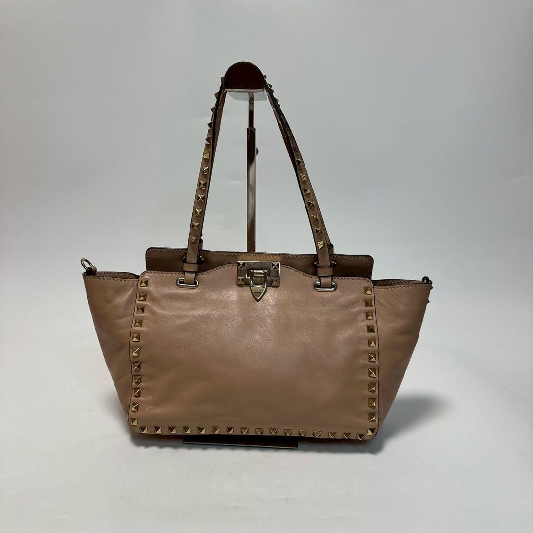 q12【美品】保存袋 領収書付 ヴァレンティノ ロックスタッズ2way