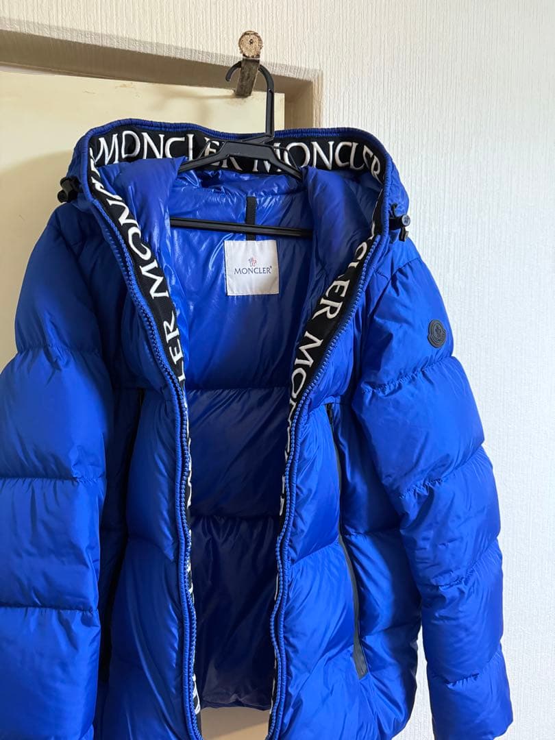 Moncler フード付きダウンジャケット 青 montcla サイズ1 - メルカリ