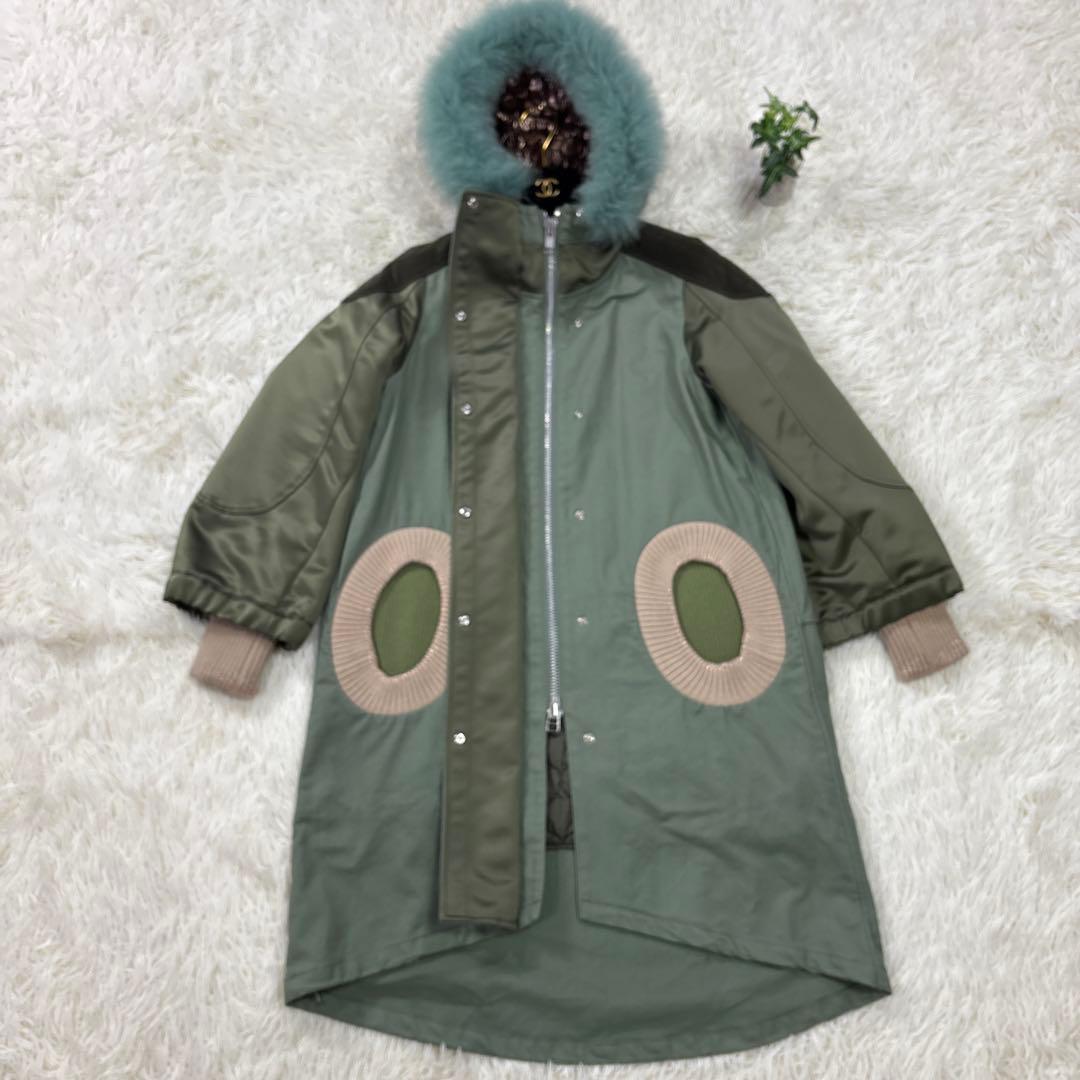 ツモリチサト モッズコート アマモール フォックスファー キルティング