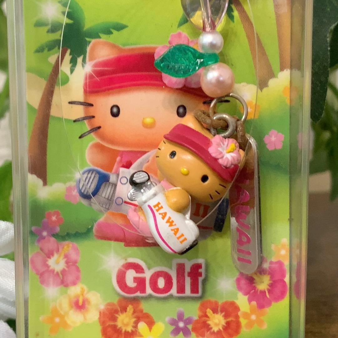 激レア！！日焼けキティ ハワイ限定 ゴルフ 根付け ストラップ 入手