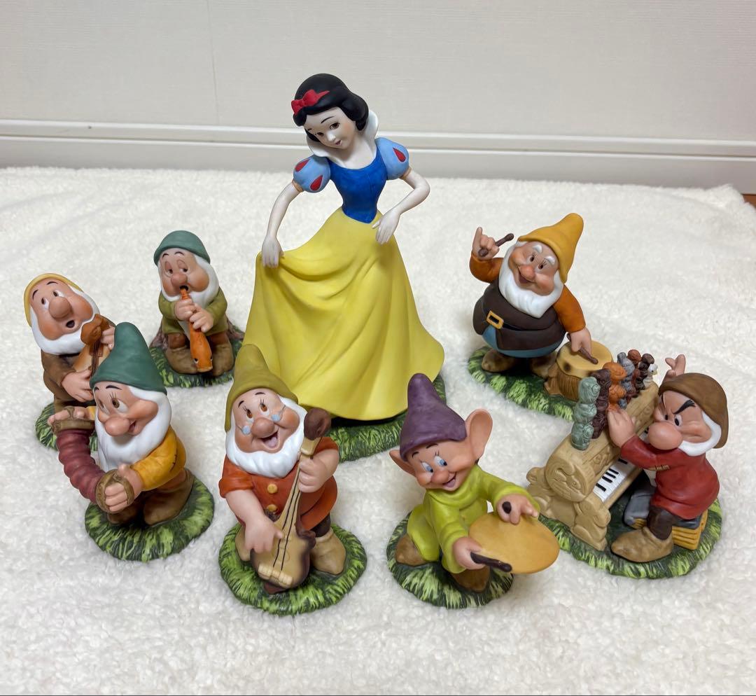 希少】 白雪姫 7人の小人 加藤工芸 陶器 置物 ガーデンオーナメント