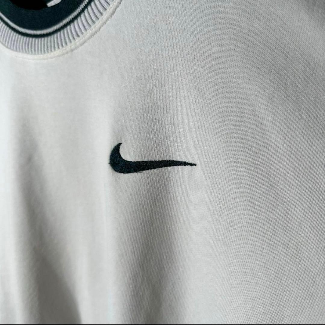 希少】ナイキ スウェット 白タグ 90s ロゴ刺繍 グリーン XXL - メルカリ
