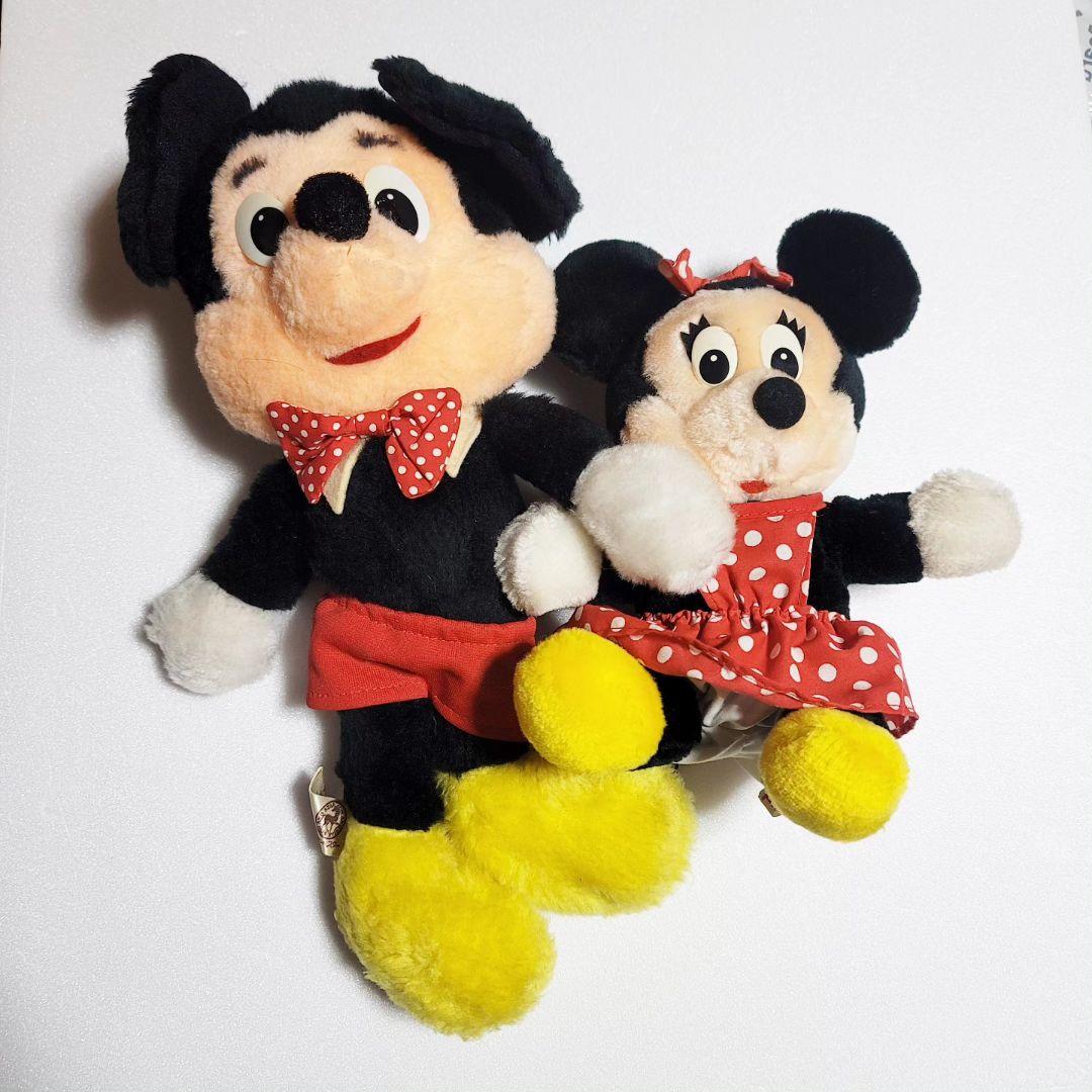 昭和レトロ 希少 ディズニー トミー ミッキー ミニー ぬいぐるみ