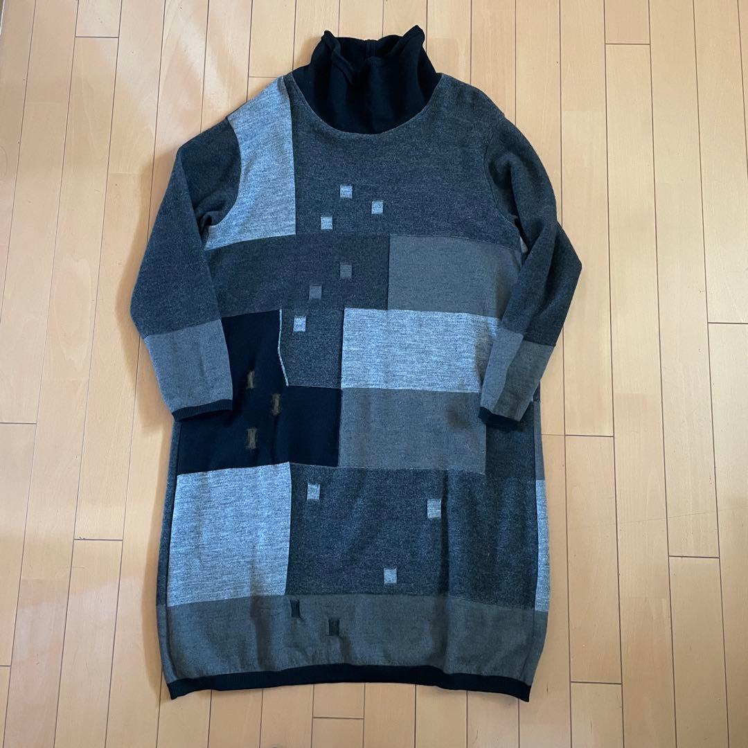 FUGA FUGA パッチワークニットワンピース - メルカリ