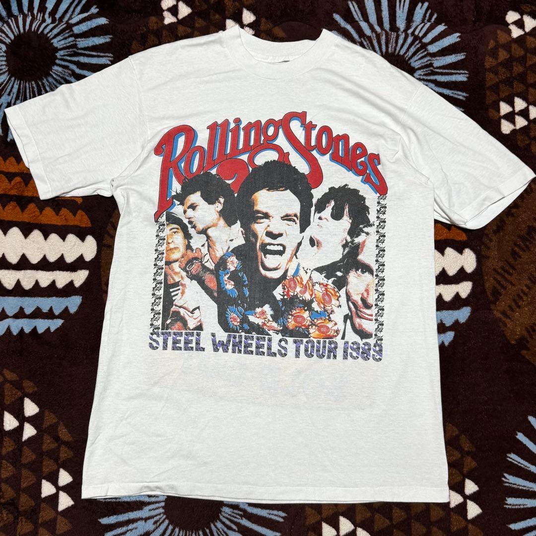 80-90s Rolling Stones Tour Tシャツ シングルステッチ Vintage 1989 Rolling Stones Tour T-shirt 50/50 the North American