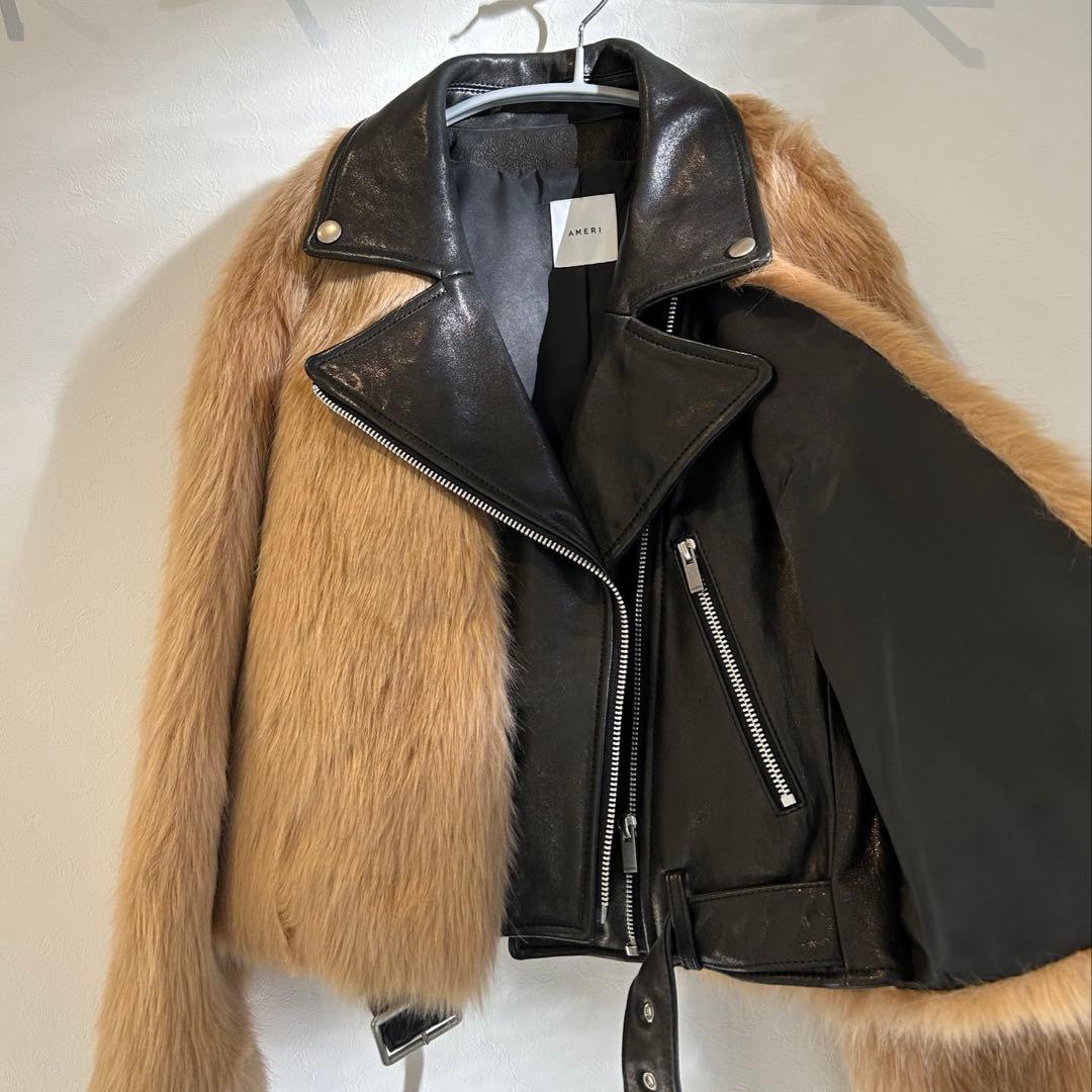 Ameri VINTAGE ファードッキング ライダースジャケット レザー - メルカリ
