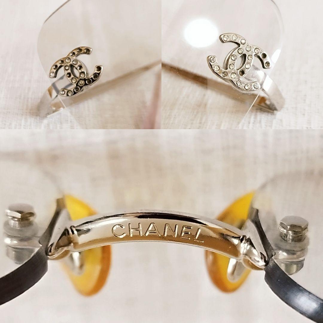 シャネル サングラス 4017-D ツーポイント リムレス ココマーク