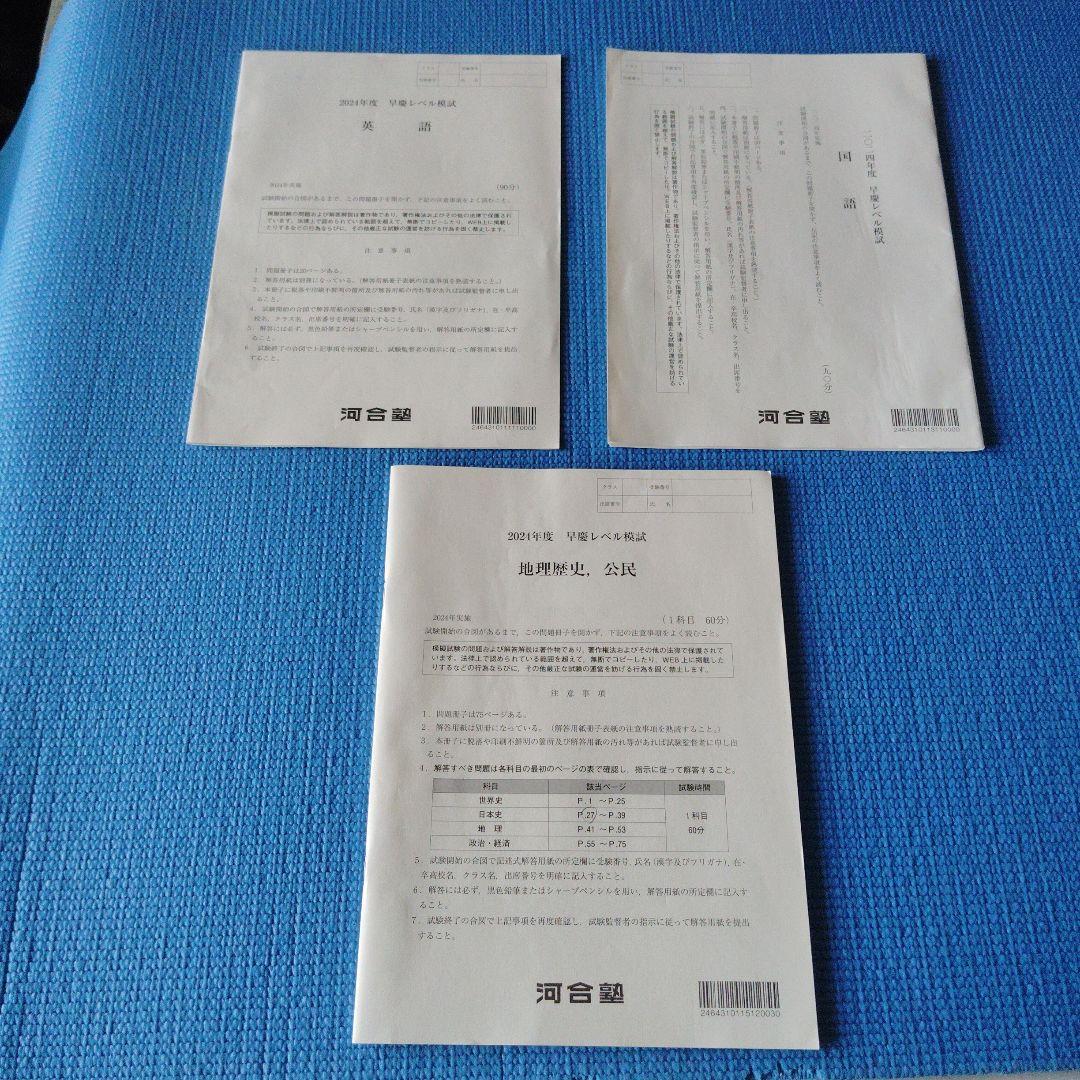 2024年 早慶レベル模試 河合塾 - メルカリ